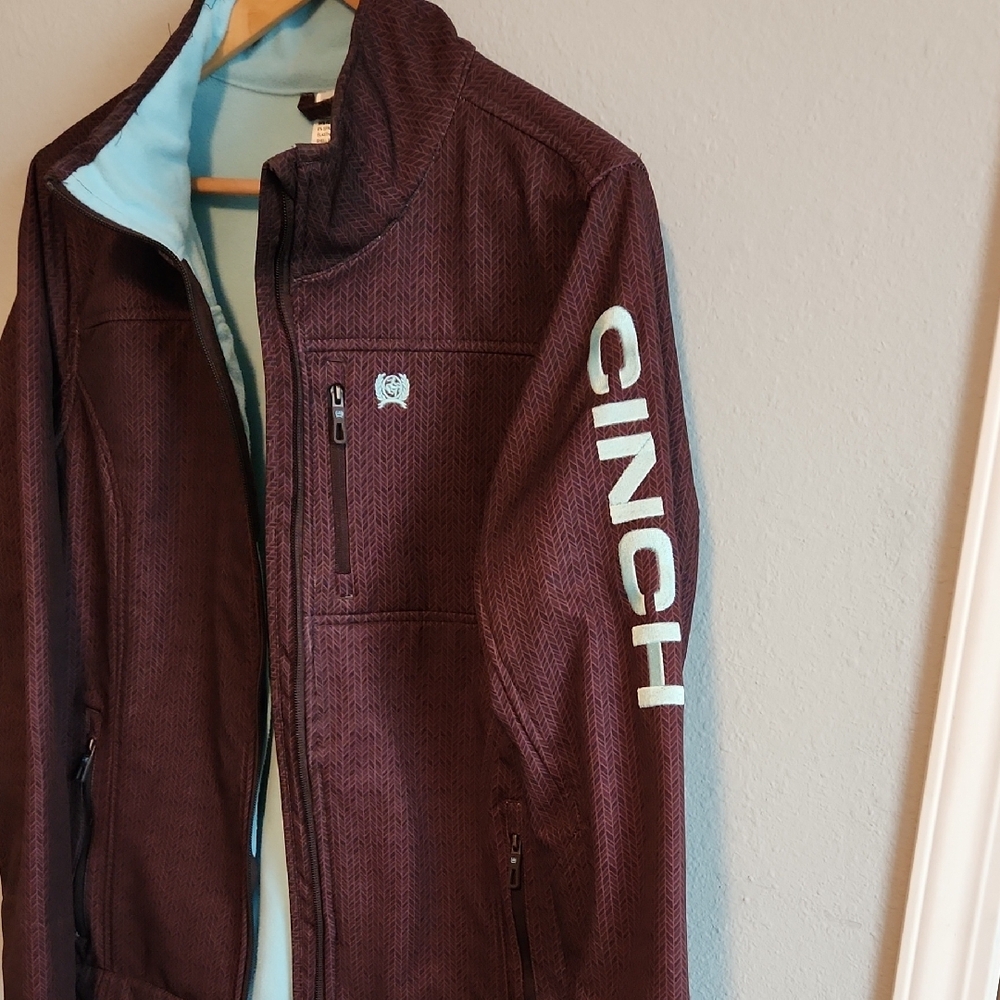 Cinch Burgundy Jacket with Sky Blue Details - Picture 3 of 6